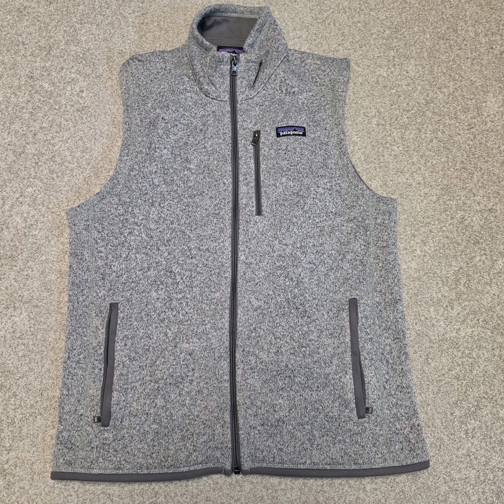 Patagonia Better Sweater Vest Men's Size M Full Zip Fleece Jacket Hiking Gray